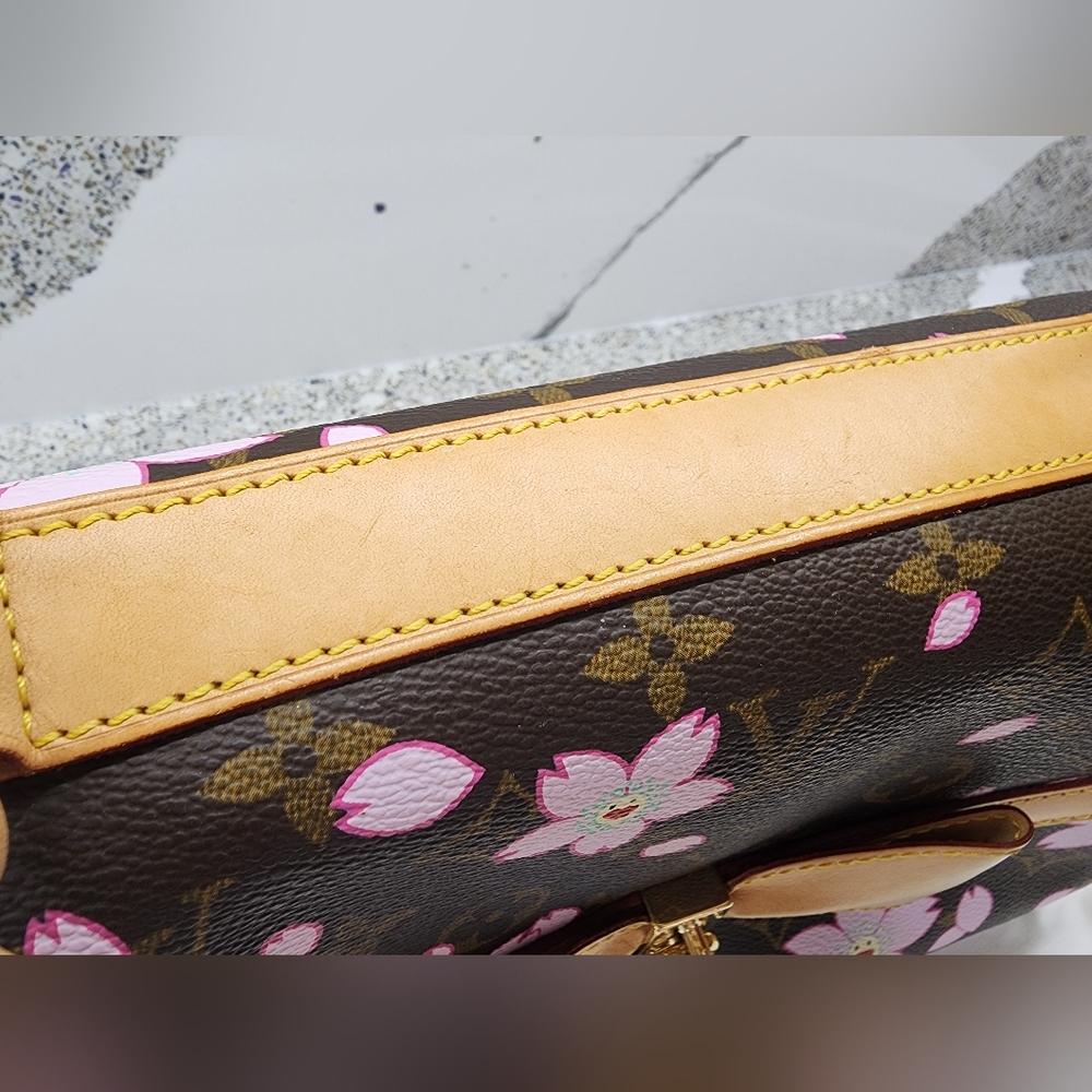 LOUIS VUITTON 2003 Cherry Blossom Sac Retro PM Takashi Murakami Handbag M92012 - Picture 7 of 16